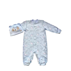 Pyjama nuages 0-3 mois 100 % coton - Bembi