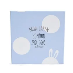 Lapin Bonbon - Peluche Bleu 20cm Doudou et Compagnie
