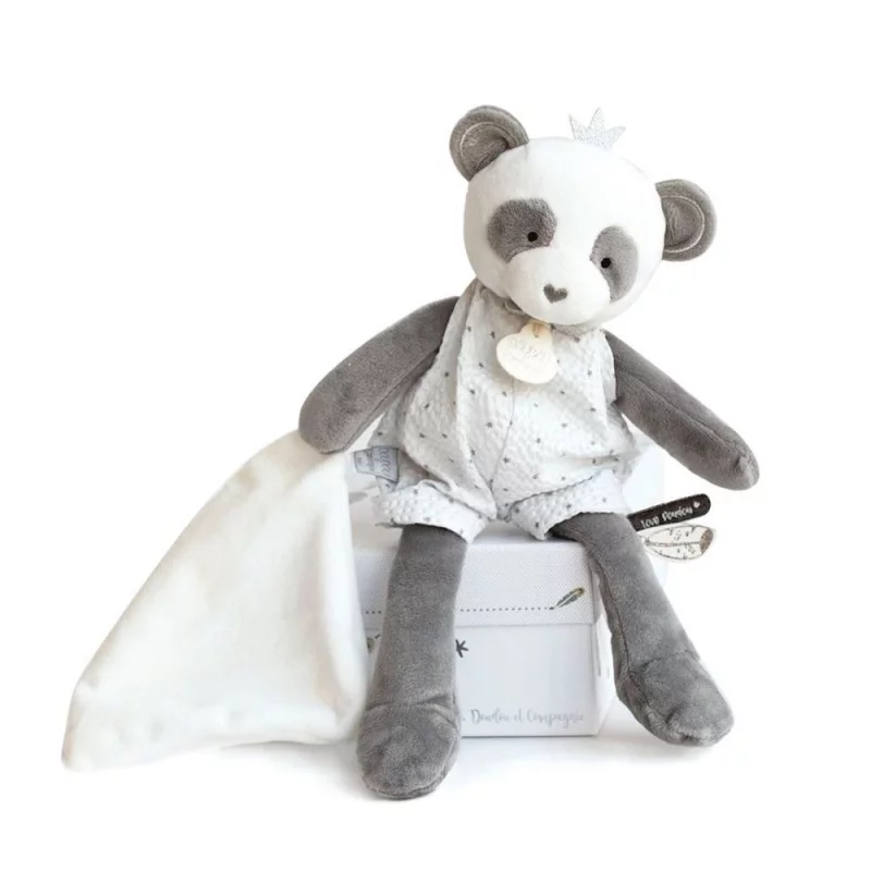 Pantin panda attrape-rêve gris Doudou Et Compagnie